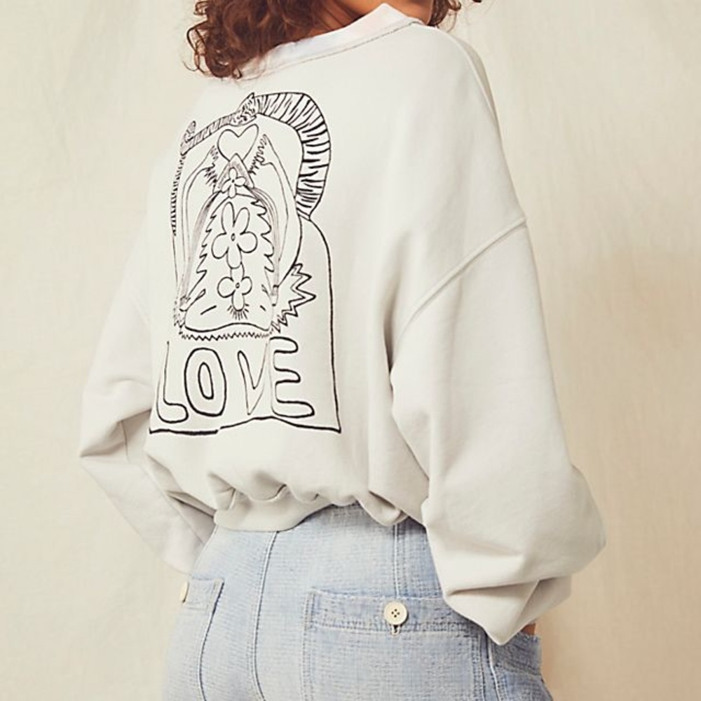 Free People Feel The Love Pullover